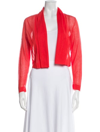 Akris V-Neck Long Sleeve Crop Top