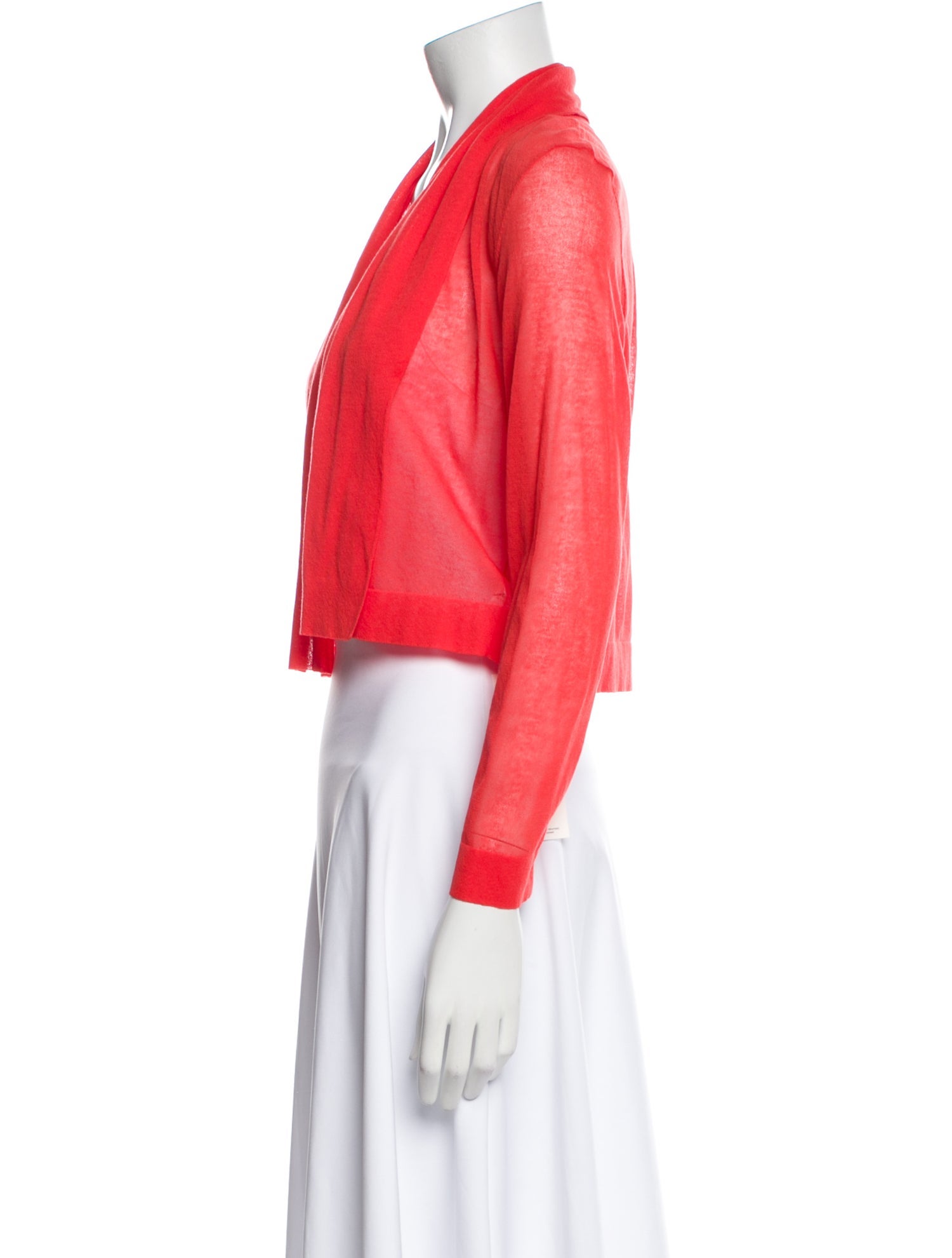 Akris V-Neck Long Sleeve Crop Top