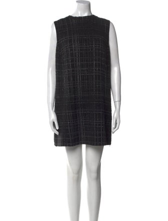 Akris Plaid Print Mini Dress