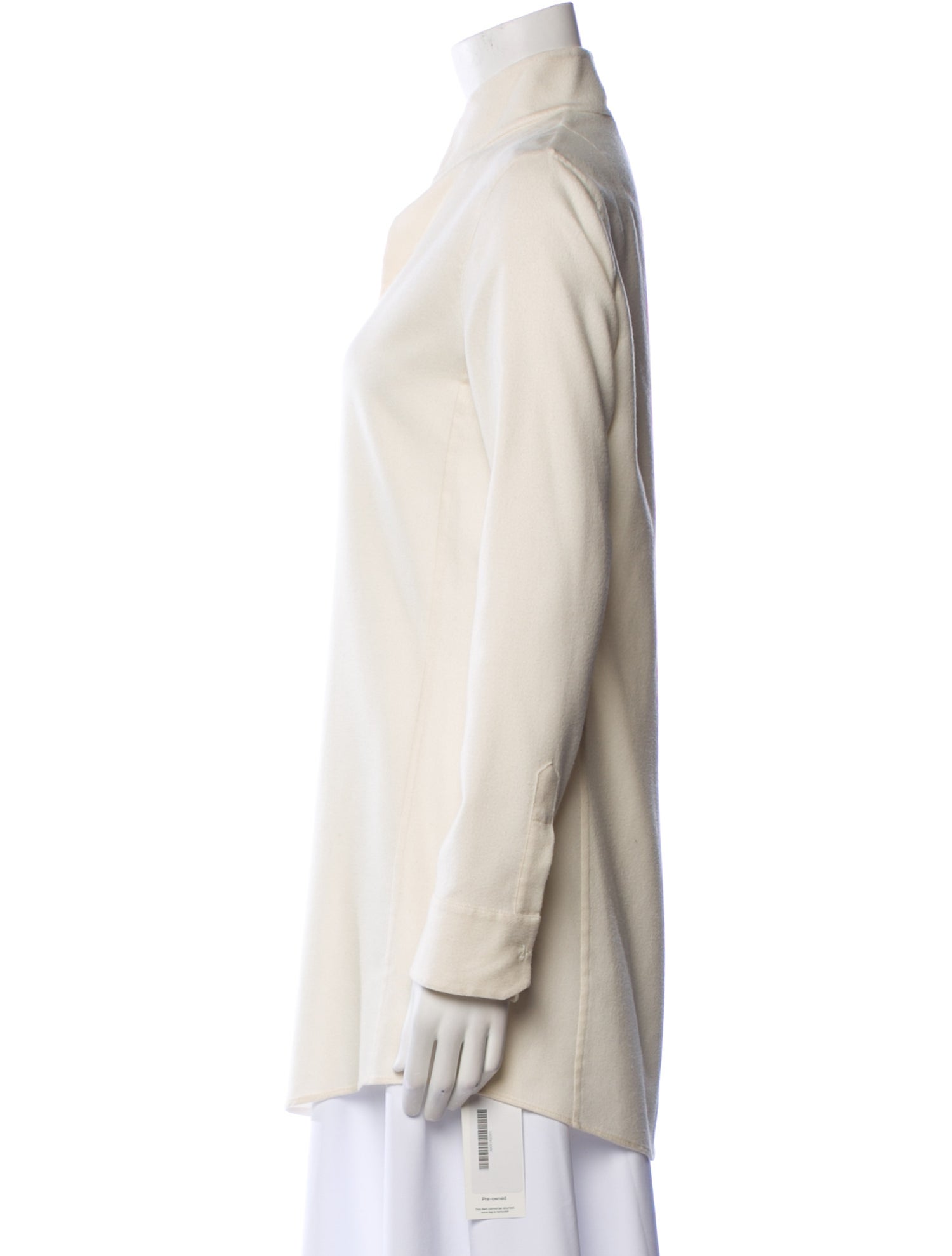 Akris Cashmere Long Sleeve Button-Up Top