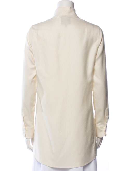 Akris Cashmere Long Sleeve Button-Up Top