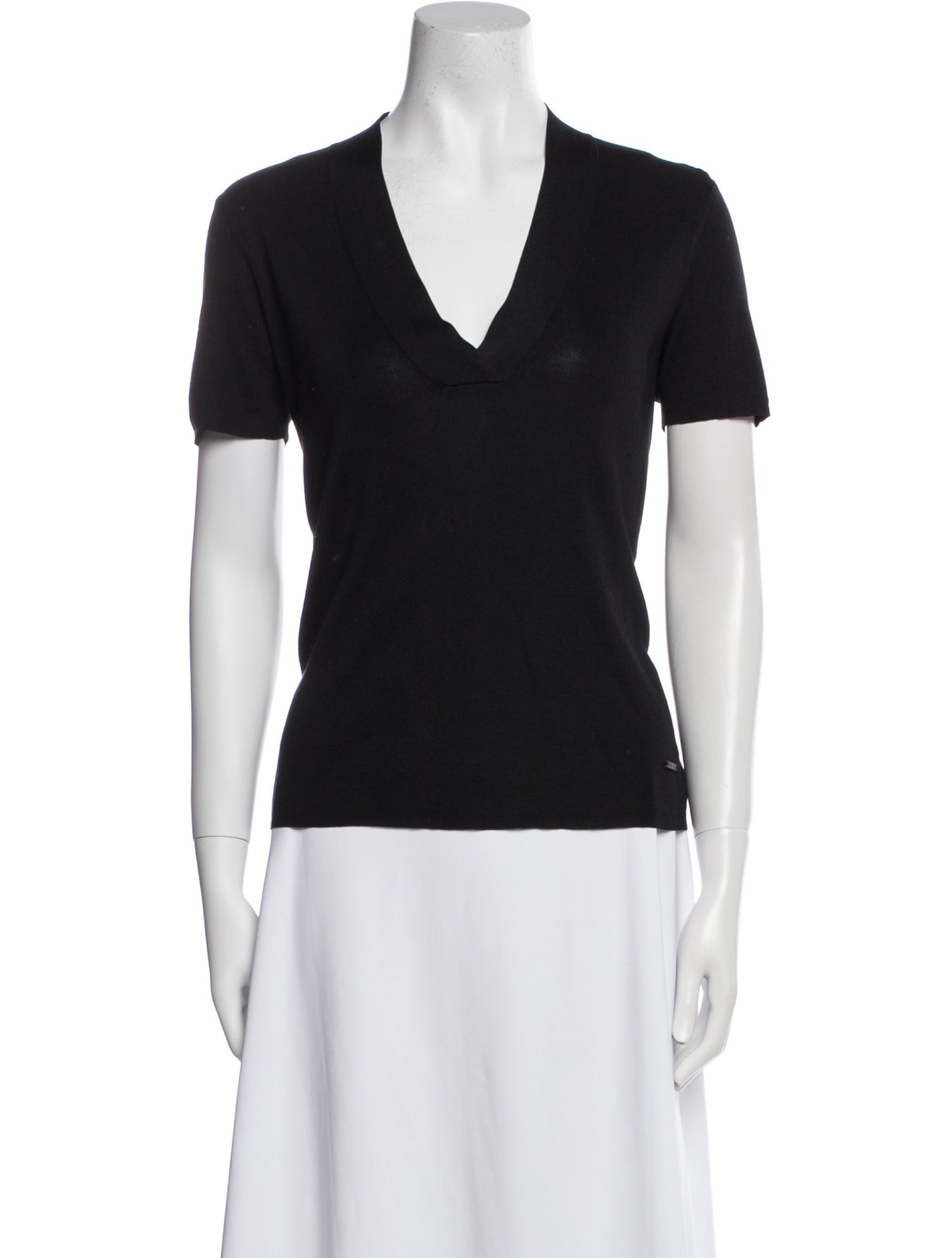 Akris Silk V-Neck T-Shirt