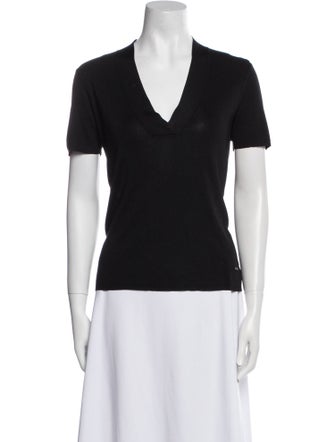 Akris Silk V-Neck T-Shirt