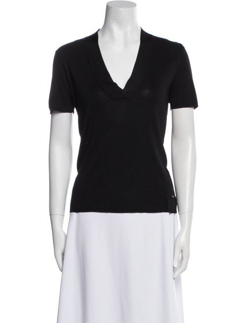 Akris Silk V-Neck T-Shirt