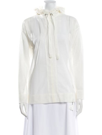 Akris Mock Neck Long Sleeve Blouse