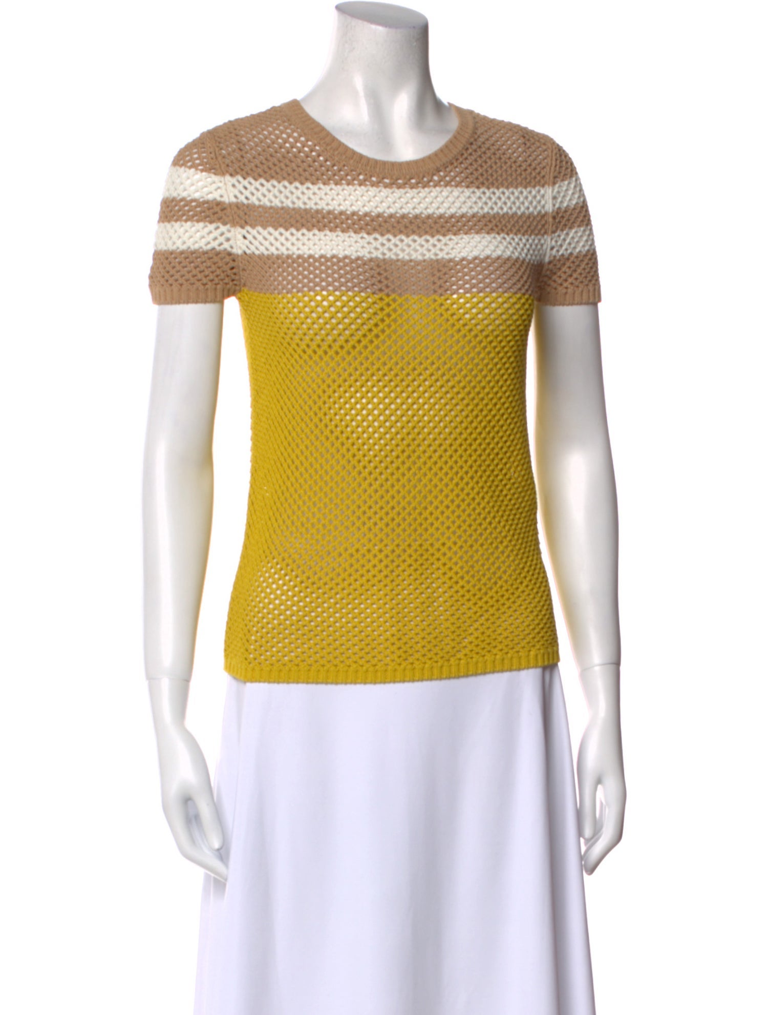 Akris Striped Crew Neck Top