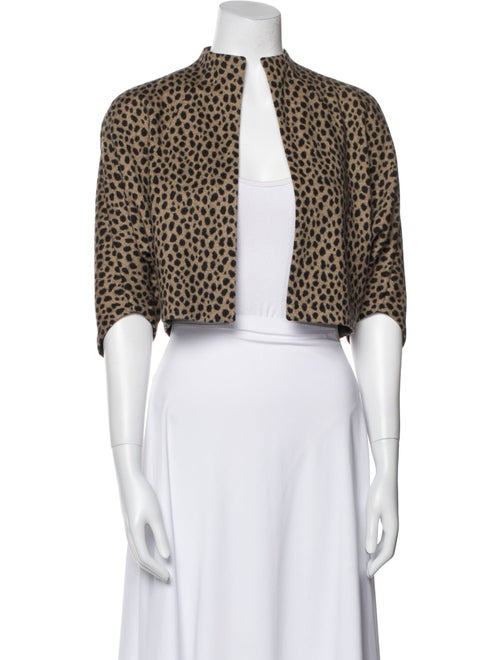 Akris Wool Animal Print Jacket