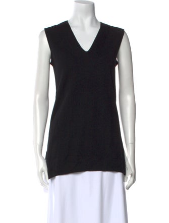 Akris Wool V-Neck Top