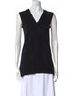 Akris Wool V-Neck Top