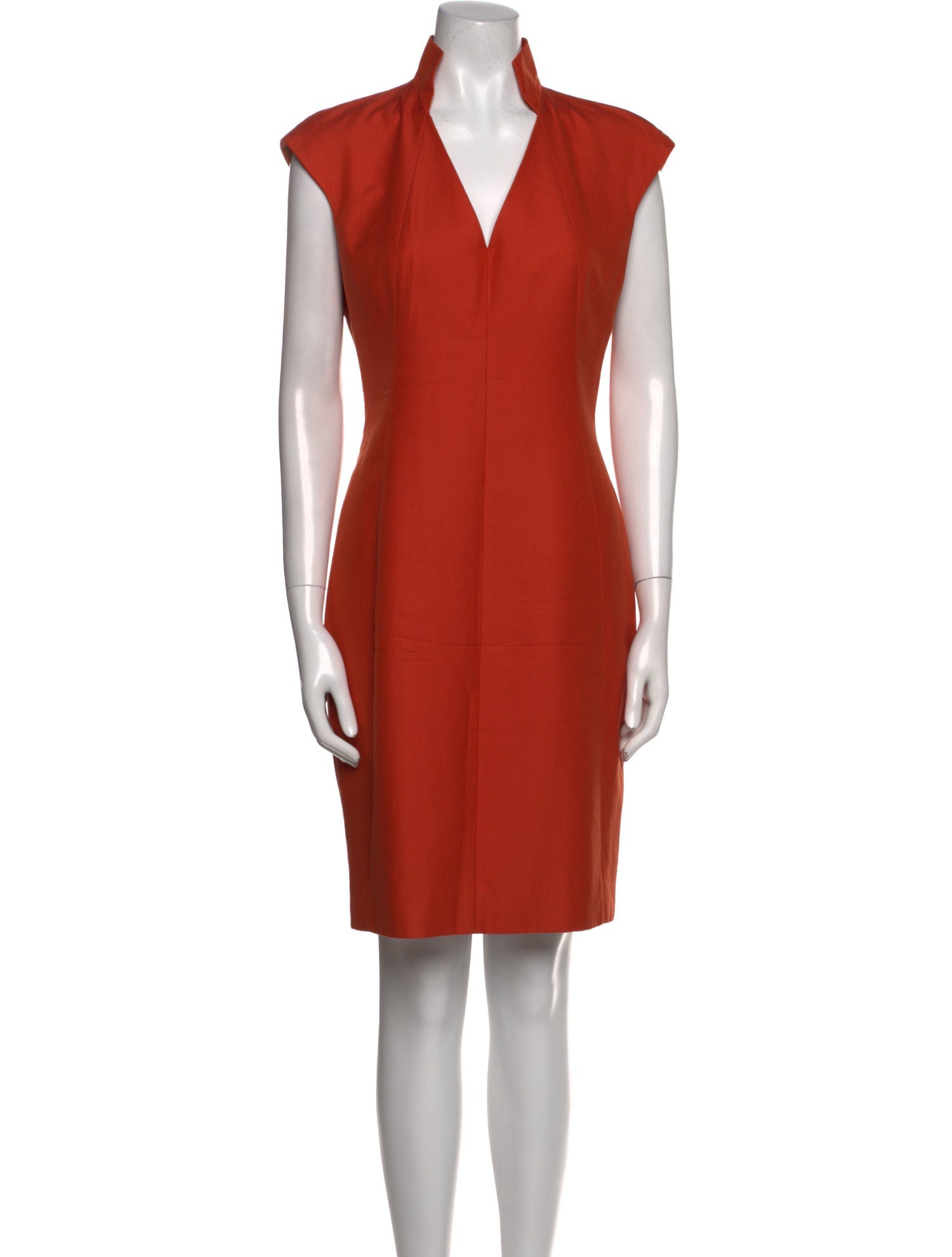 Akris V-Neck Midi Length Dress