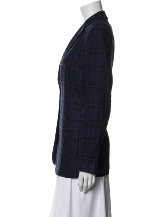 Akris Silk Plaid Print Blazer