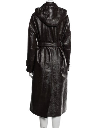 Akris Faux Leather Trench Coat