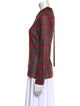 Akris Wool Plaid Print Button-Up Top