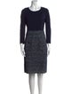 Akris Tweed Pattern Knee-Length Dress