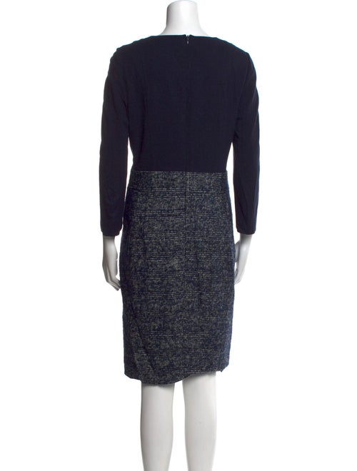 Akris Tweed Pattern Knee-Length Dress