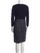 Akris Tweed Pattern Knee-Length Dress