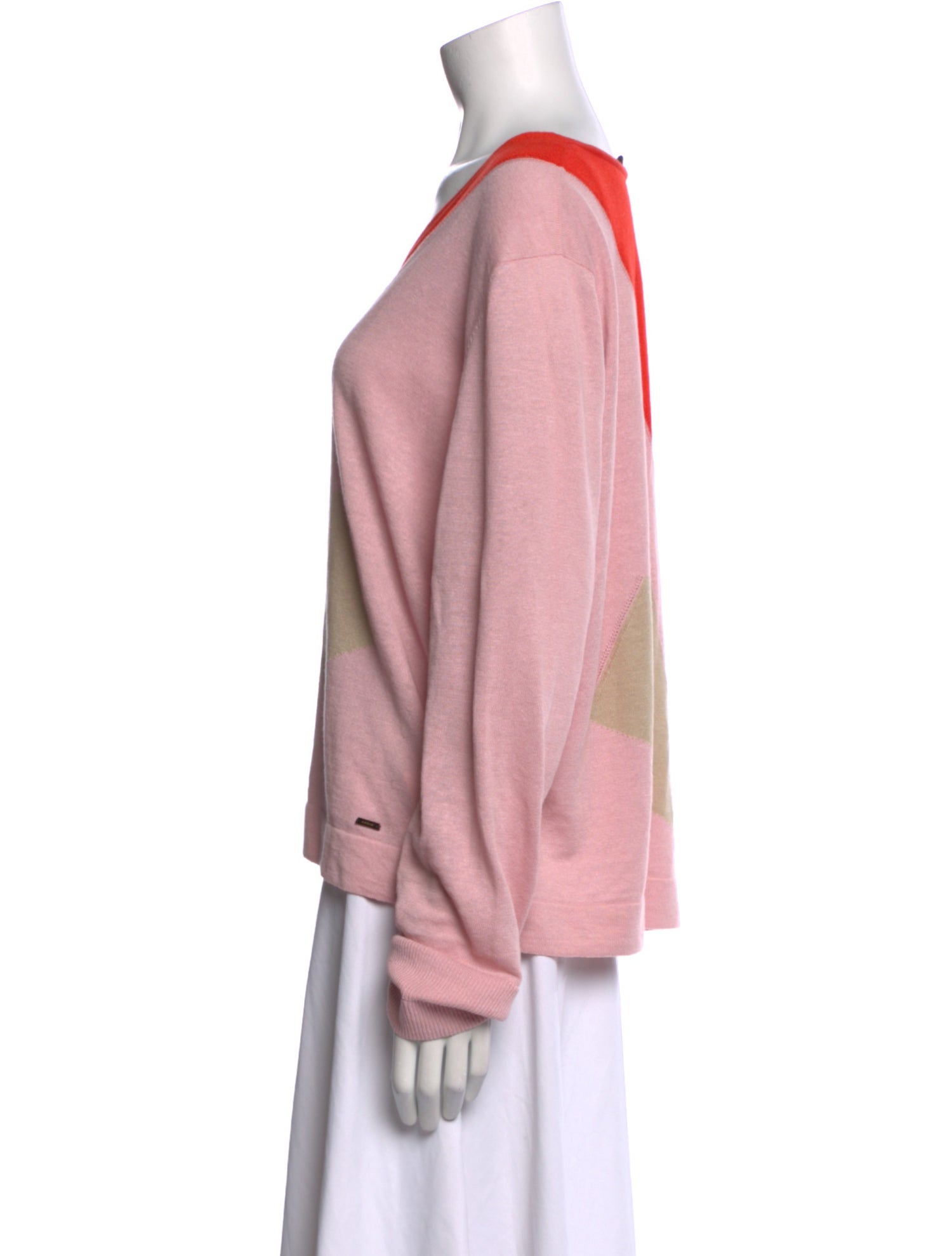 Akris Linen Colorblock Pattern Sweater