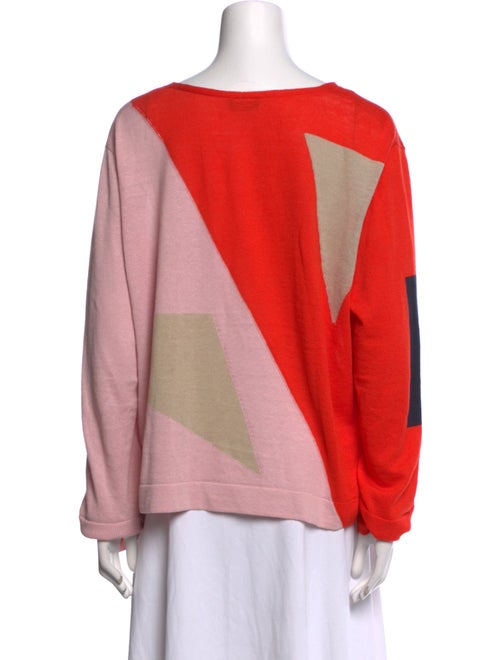 Akris Linen Colorblock Pattern Sweater