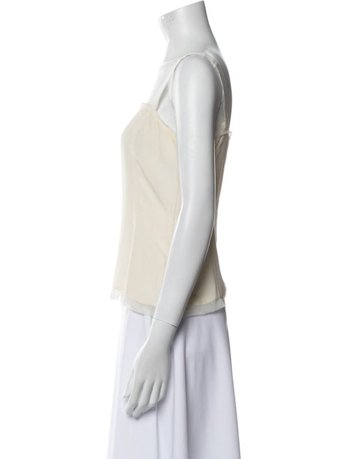 Akris Silk Square Neckline Crop Top