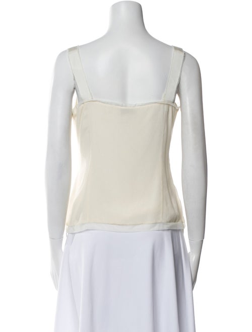 Akris Silk Square Neckline Crop Top
