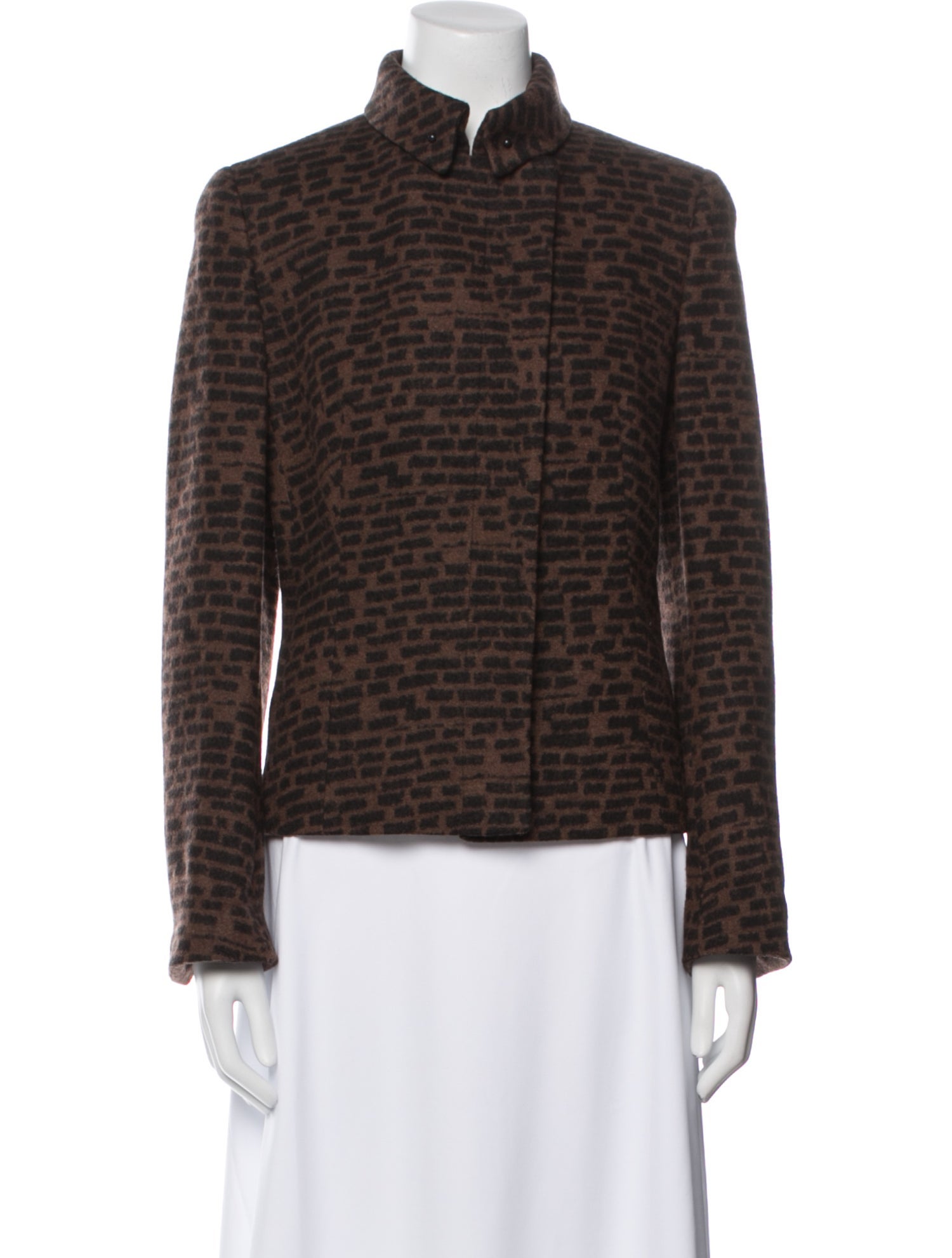 Akris Wool Tweed Pattern Evening Jacket