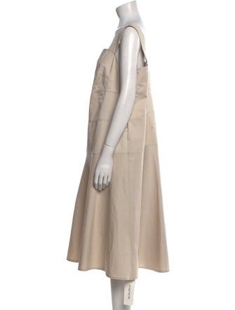 Akris Square Neckline Midi Length Dress