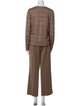Akris Cashmere Plaid Print Pant Set