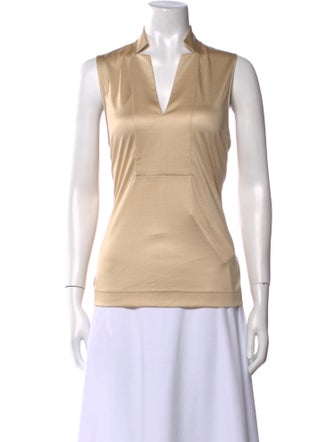 Akris Silk V-Neck Top
