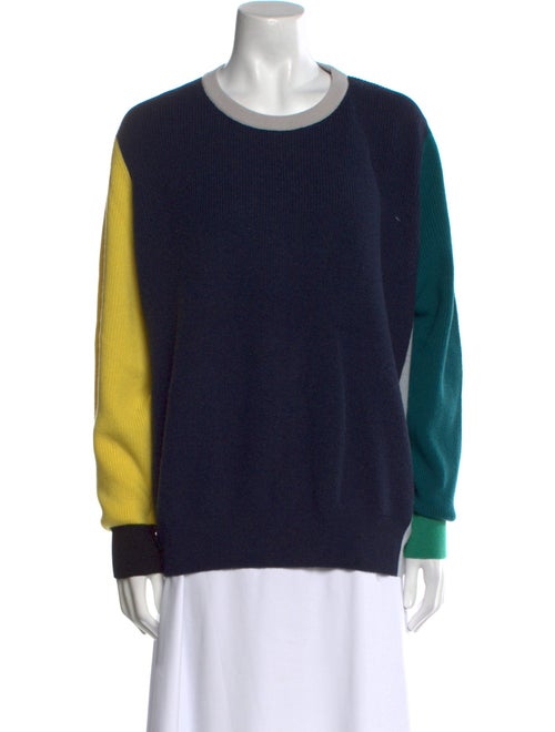 Akris Cashmere Colorblock Pattern Sweater