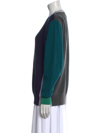 Akris Cashmere Colorblock Pattern Sweater