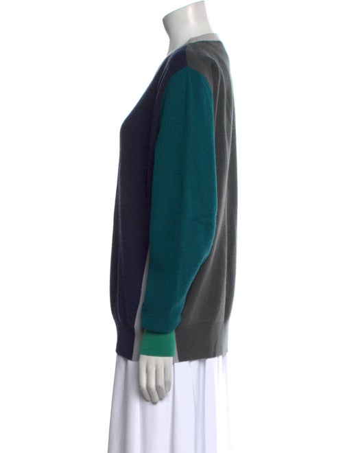 Akris Cashmere Colorblock Pattern Sweater