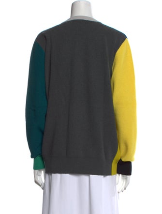 Akris Cashmere Colorblock Pattern Sweater
