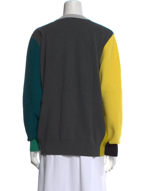 Akris Cashmere Colorblock Pattern Sweater