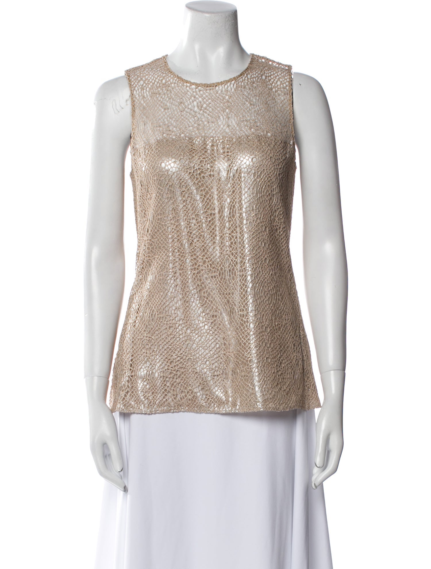 Akris Crew Neck Sleeveless Top