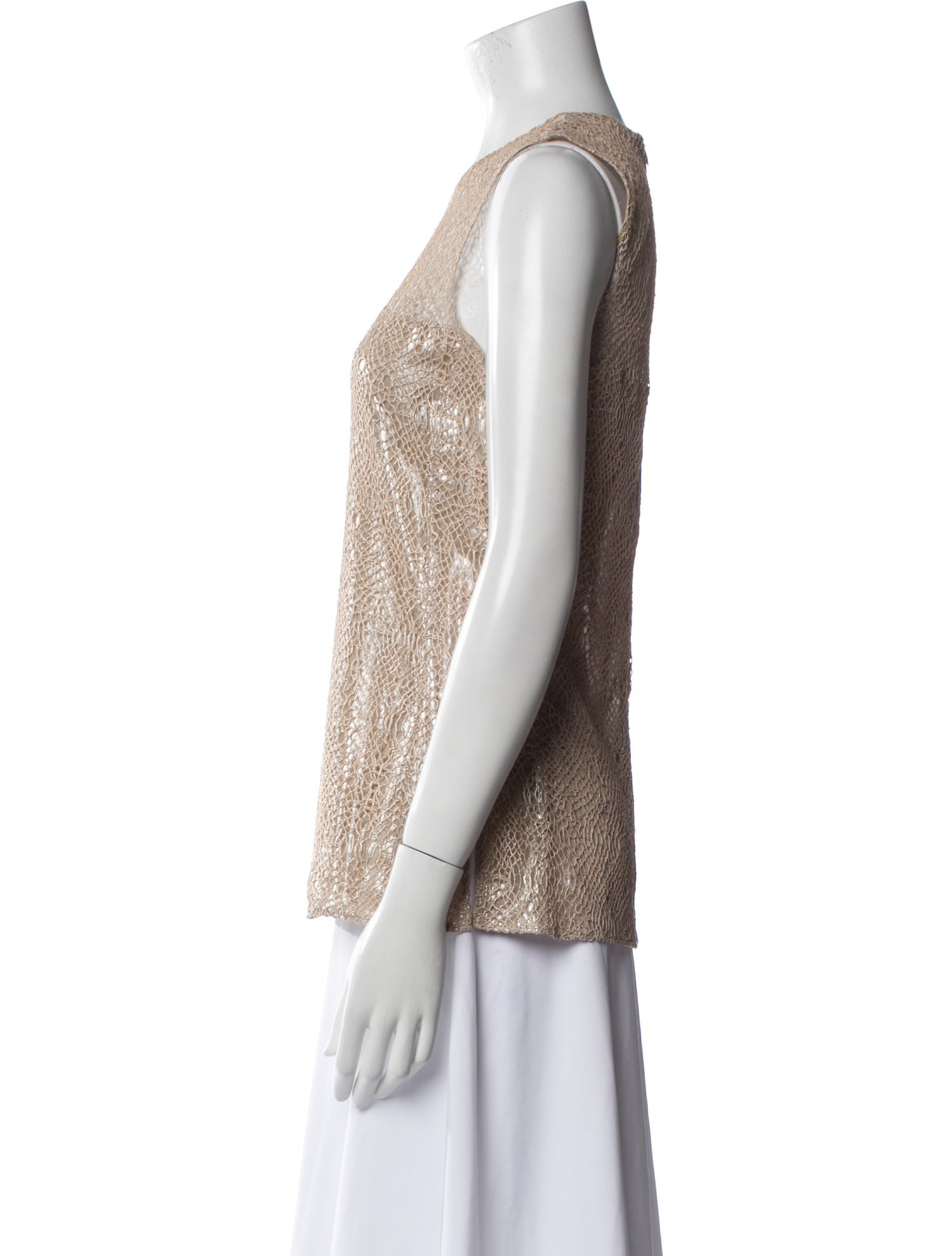 Akris Crew Neck Sleeveless Top