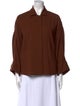 Akris Virgin Wool Three-Quarter Sleeve Blouse