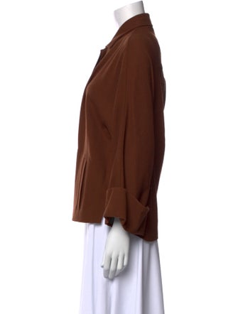 Akris Virgin Wool Three-Quarter Sleeve Blouse