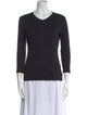 Akris Cashmere V-Neck Top