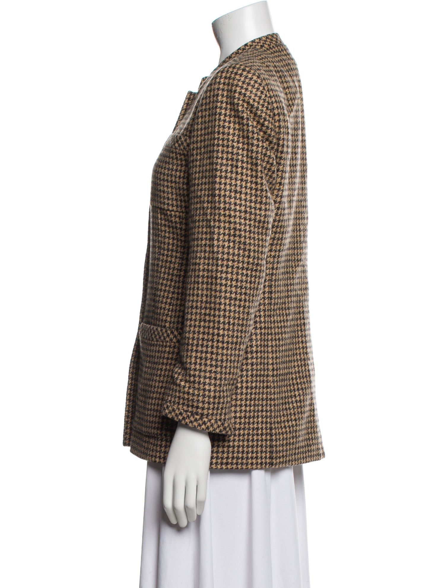 Akris Houndstooth Print Jacket