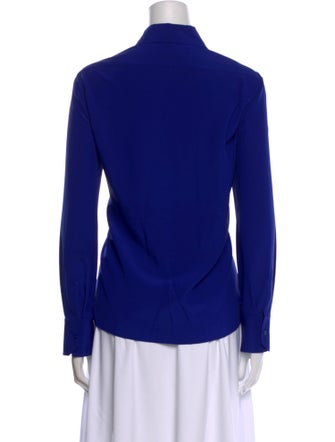 Akris Silk Long Sleeve Button-Up Top