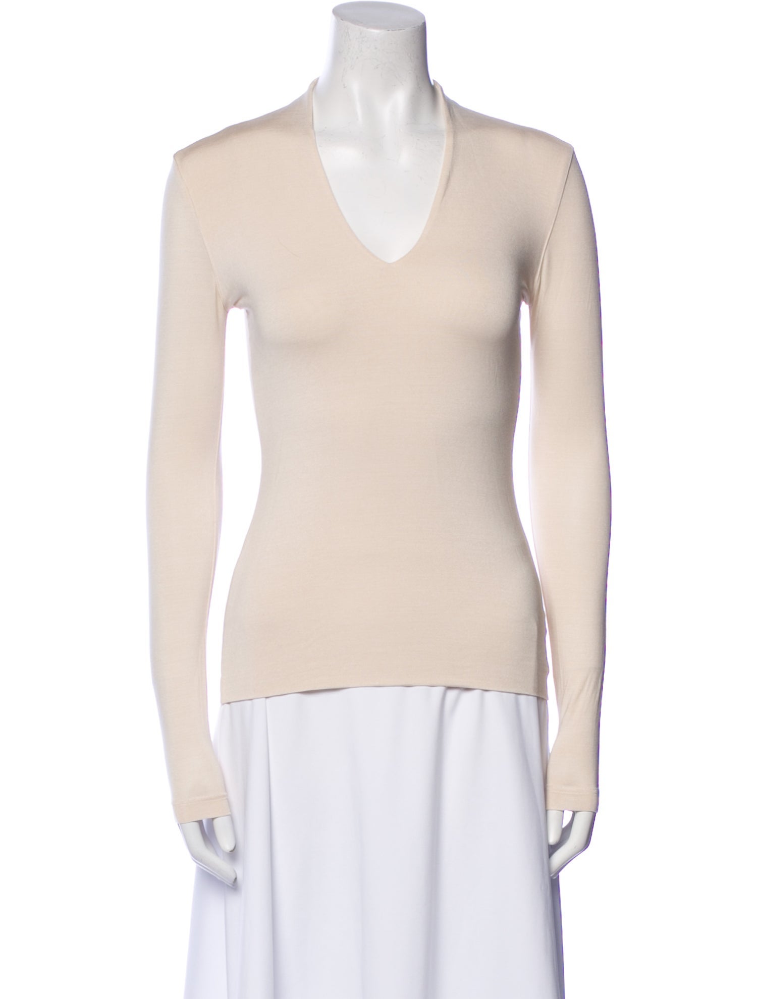 Akris Silk V-Neck Top