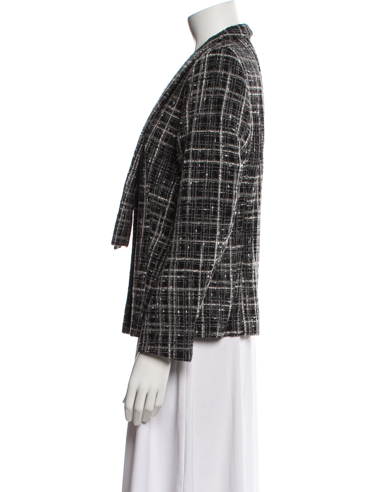 Akris Wool Plaid Print Blazer