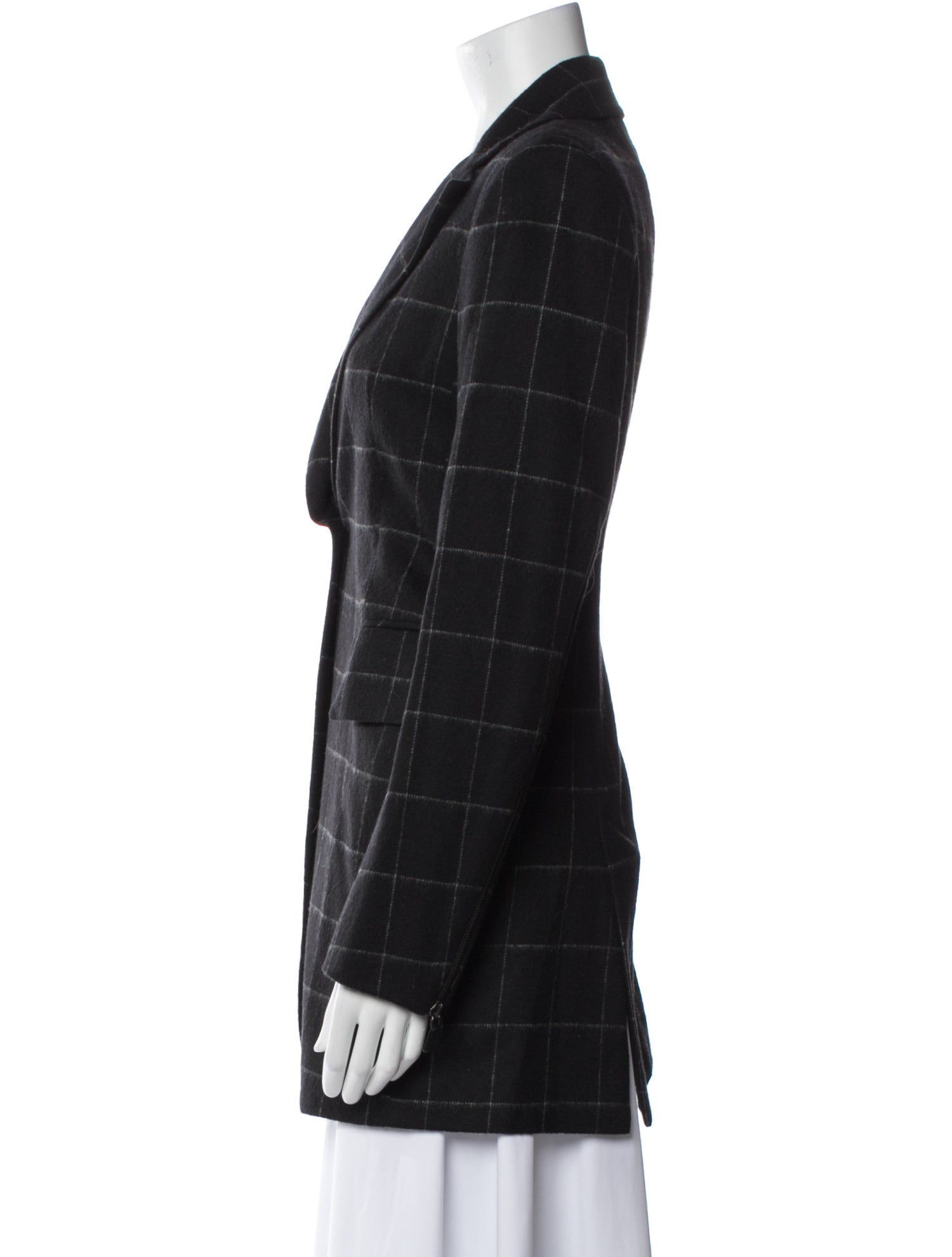 Akris Wool Plaid Print Blazer