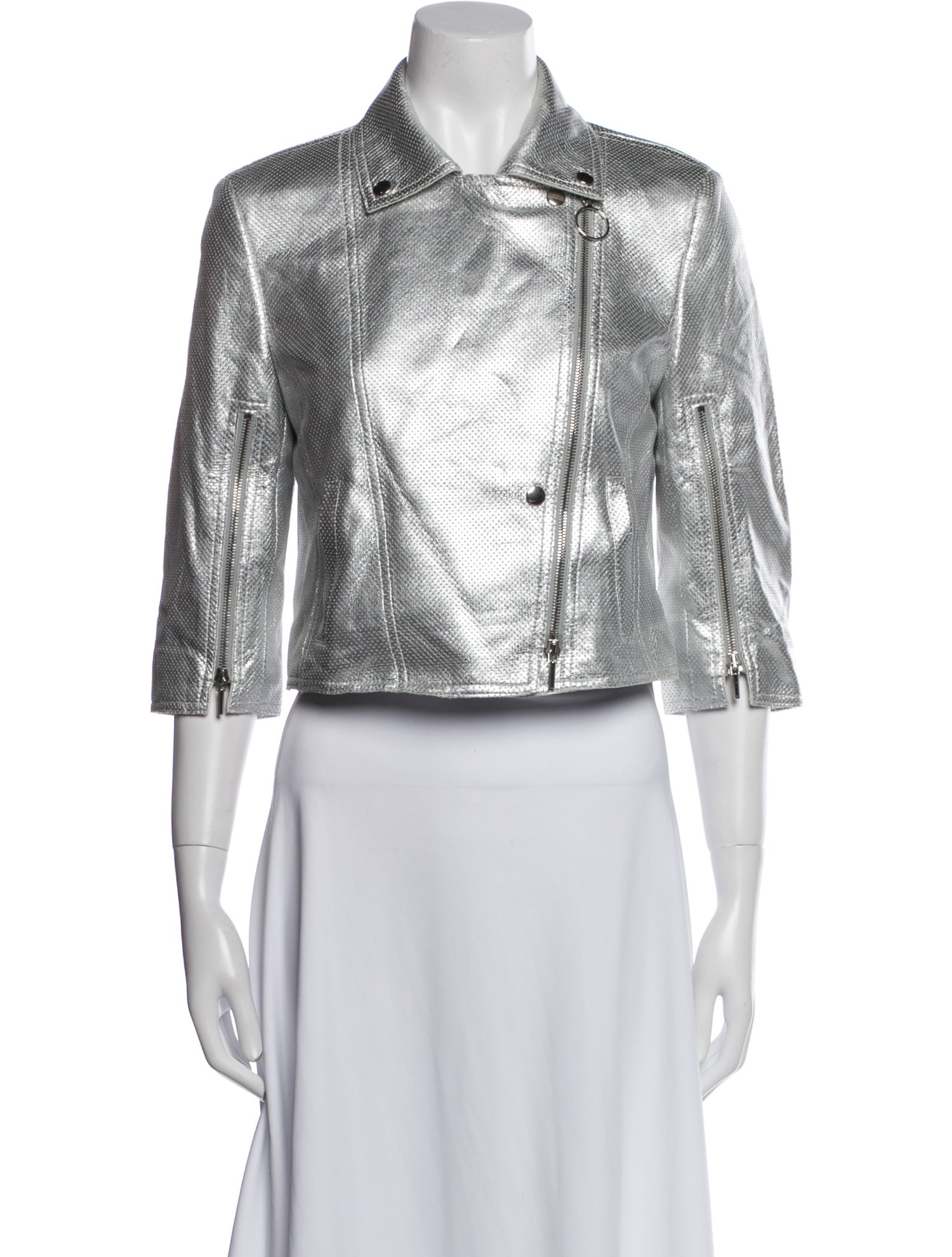 Akris Punto Leather Biker Jacket