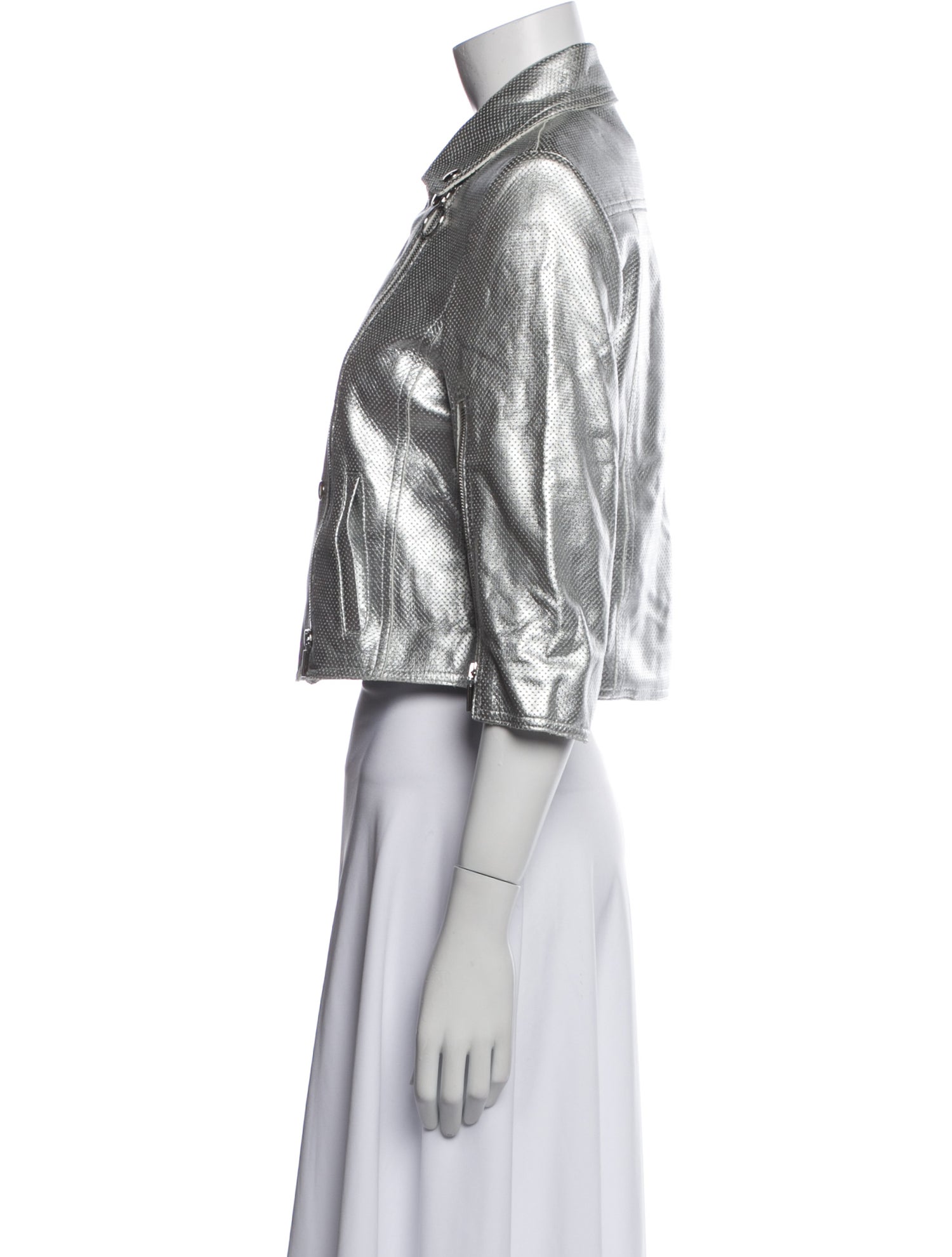 Akris Punto Leather Biker Jacket