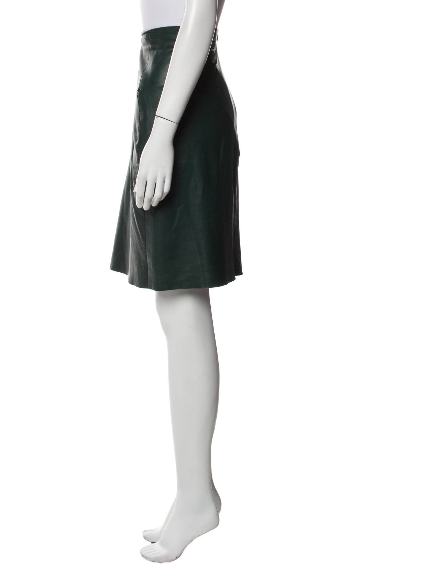 Akris Lambskin Knee-Length Skirt