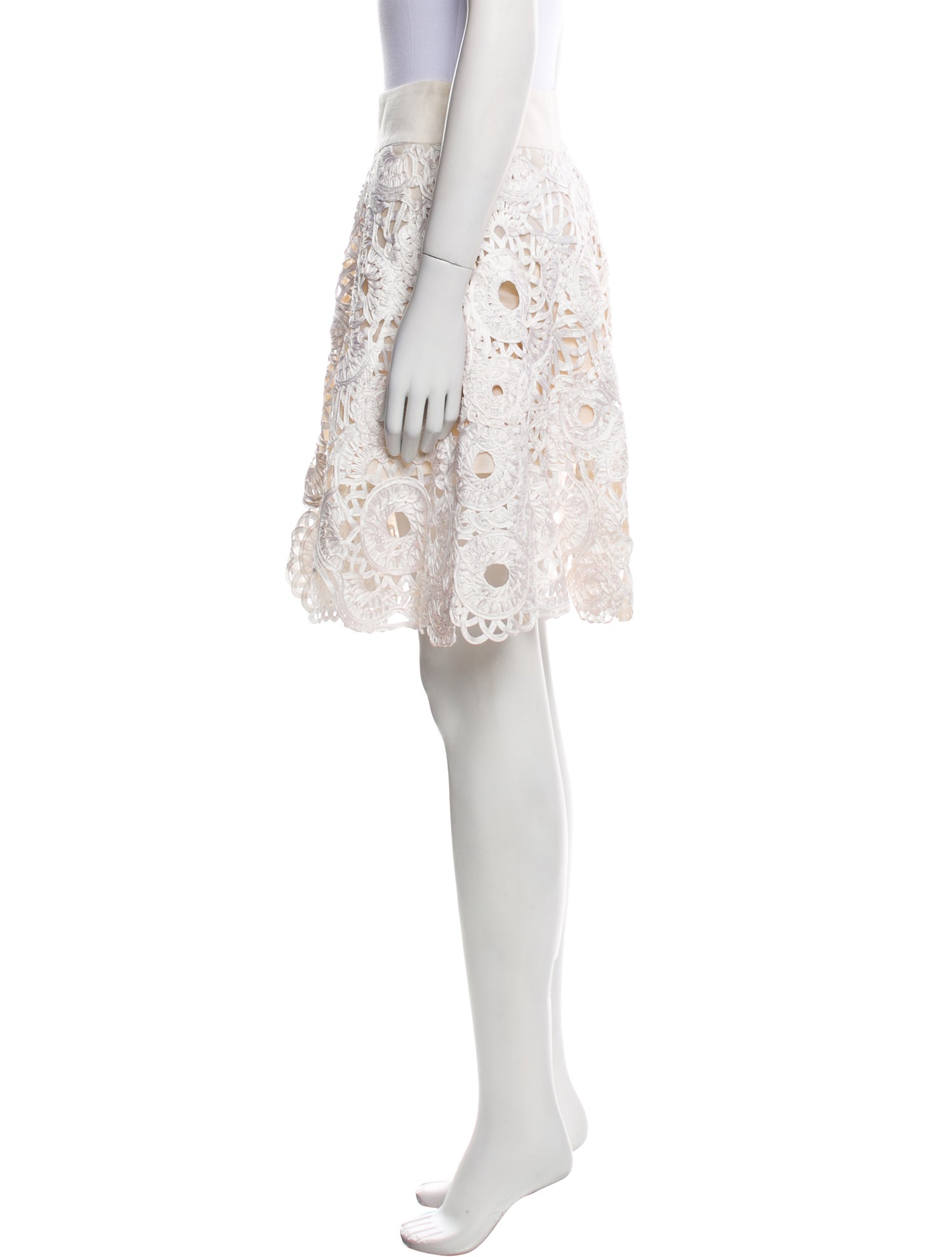 Akris Lace Pattern Knee-Length Skirt