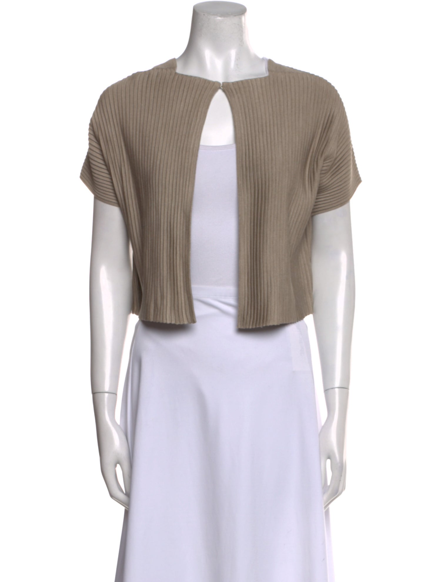 Akris Silk Square Neckline Crop Top