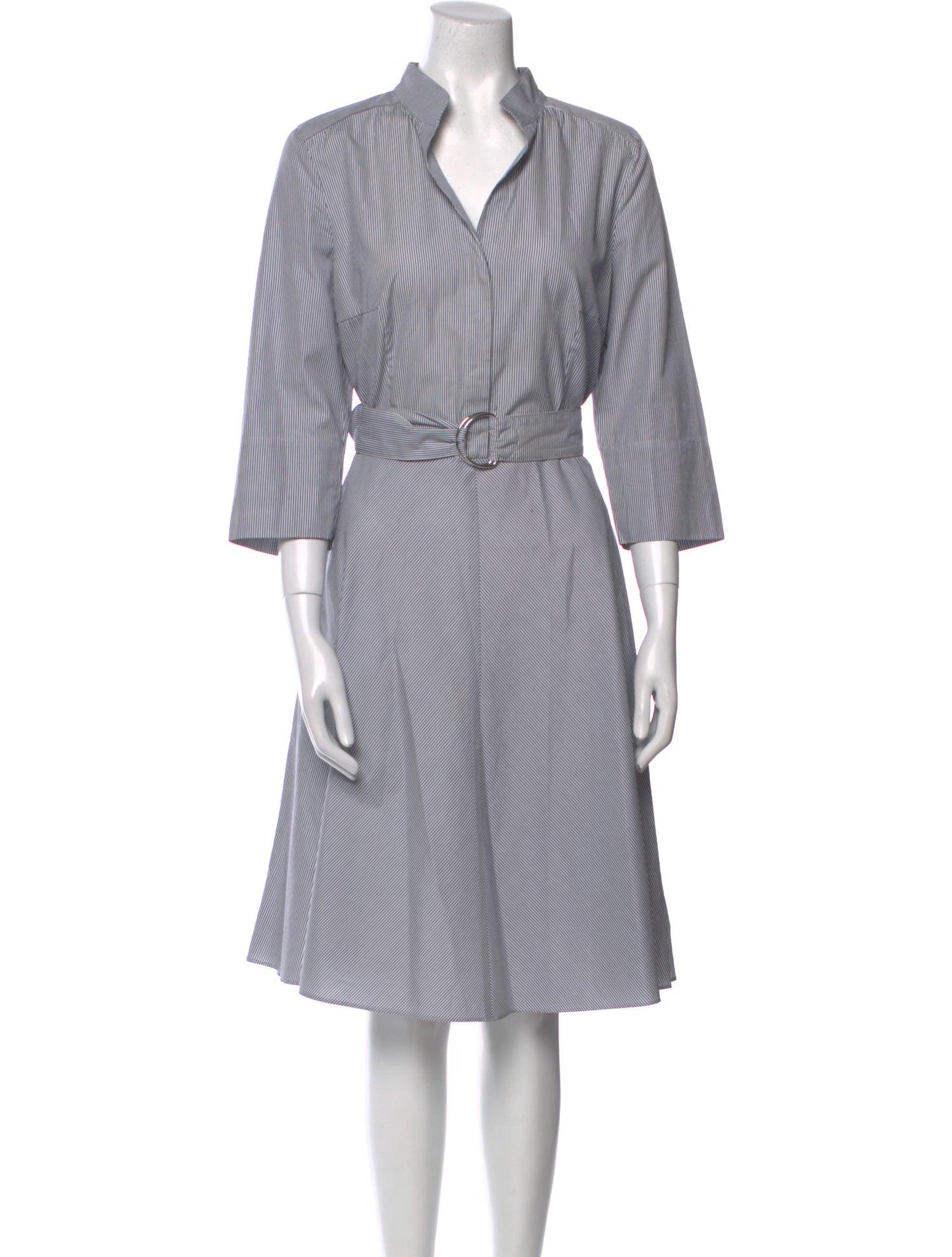 Akris Striped Midi Length Dress