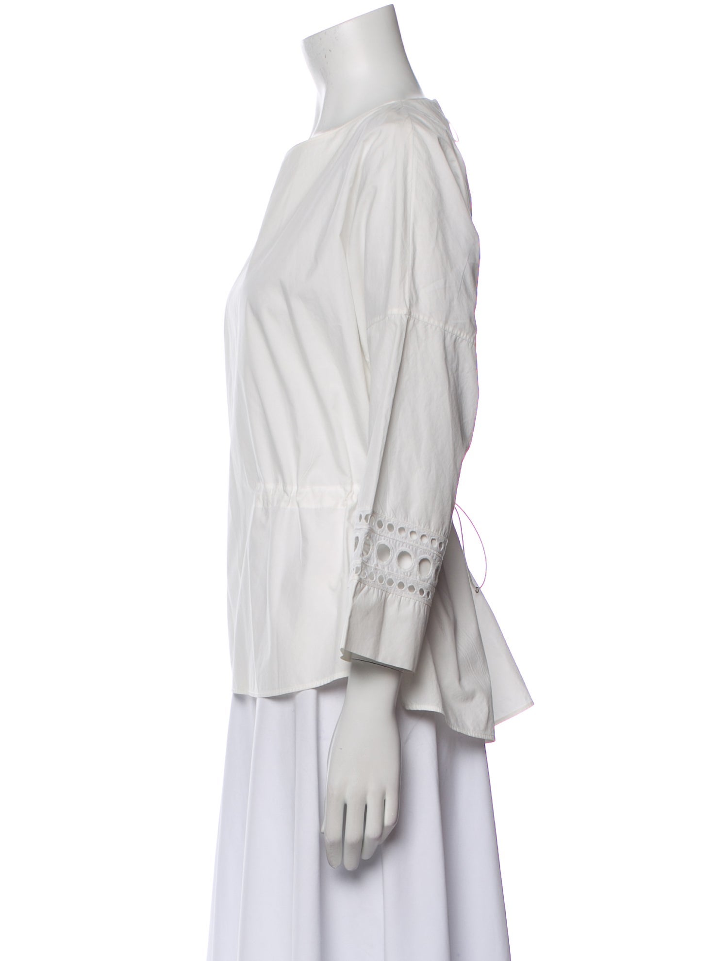 Akris Bateau Neckline Three-Quarter Sleeve Blouse